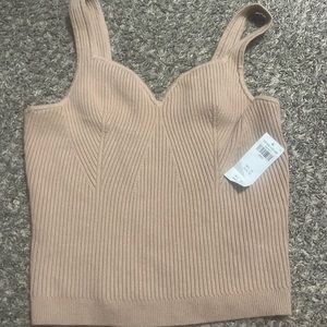 Tan knit Abercrombie tank nwt